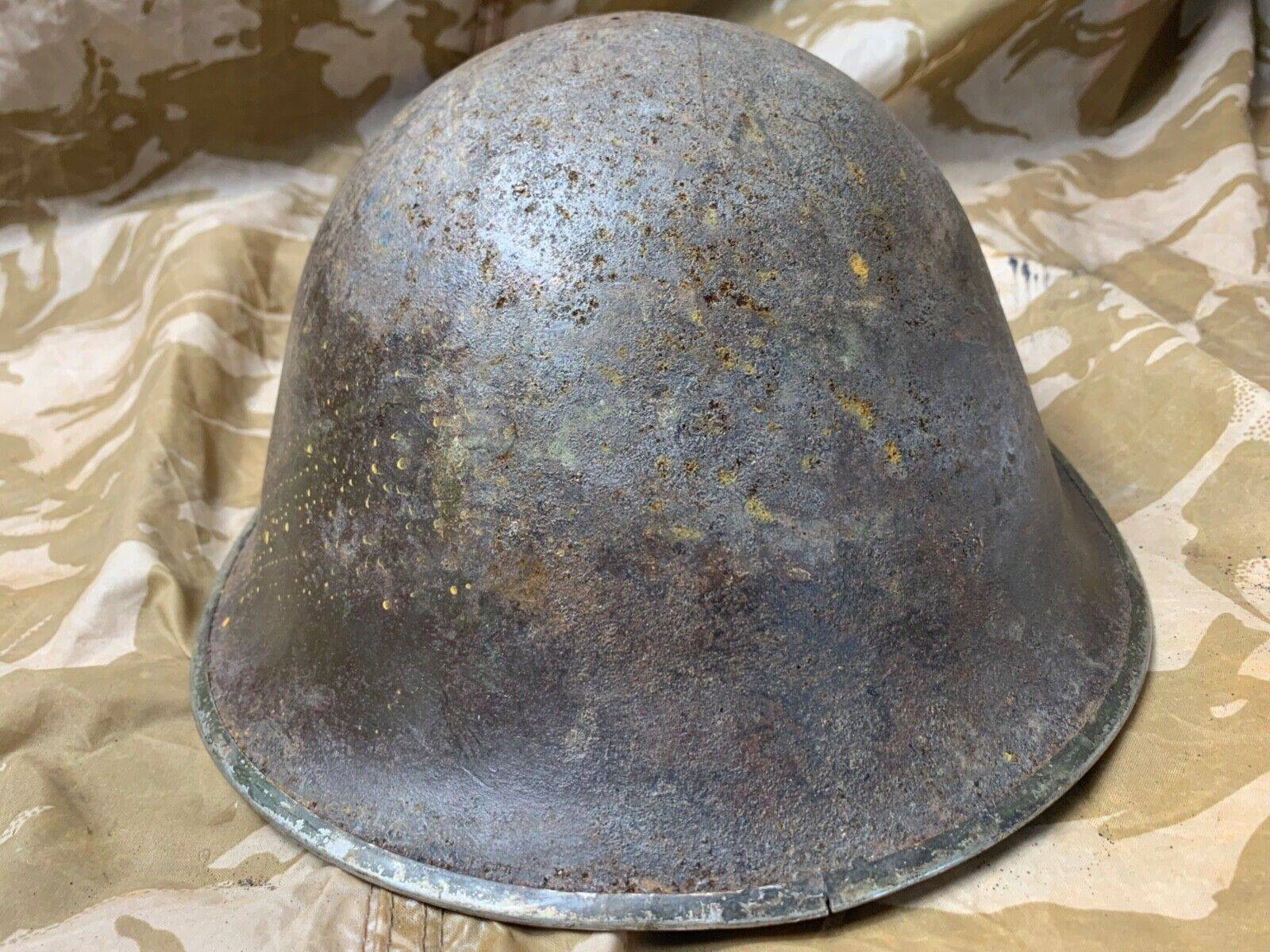 WW2 Mk3 High Rivet Turtle - British / Canadian Army Helmet - Nice Original - The Militaria Shop