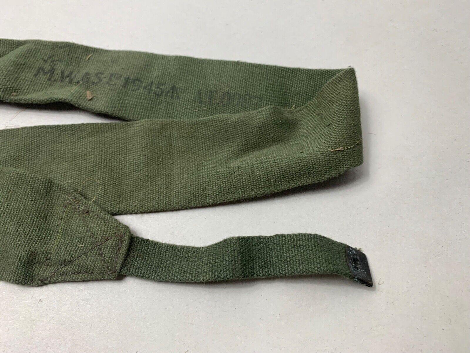 Original WW2 British Army 44 Pattern Equipment Strap - 1945 Dated - The Militaria Shop