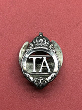 Load image into Gallery viewer, Original WW2 British Army Territorial Army Service Numbered Lapel Button Badge - The Militaria Shop