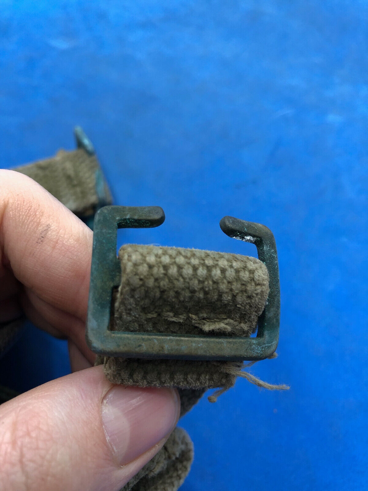 WW2 British Army 37 Pattern Webbing Water Bottle Carrier Harness - 1943 Dated - The Militaria Shop
