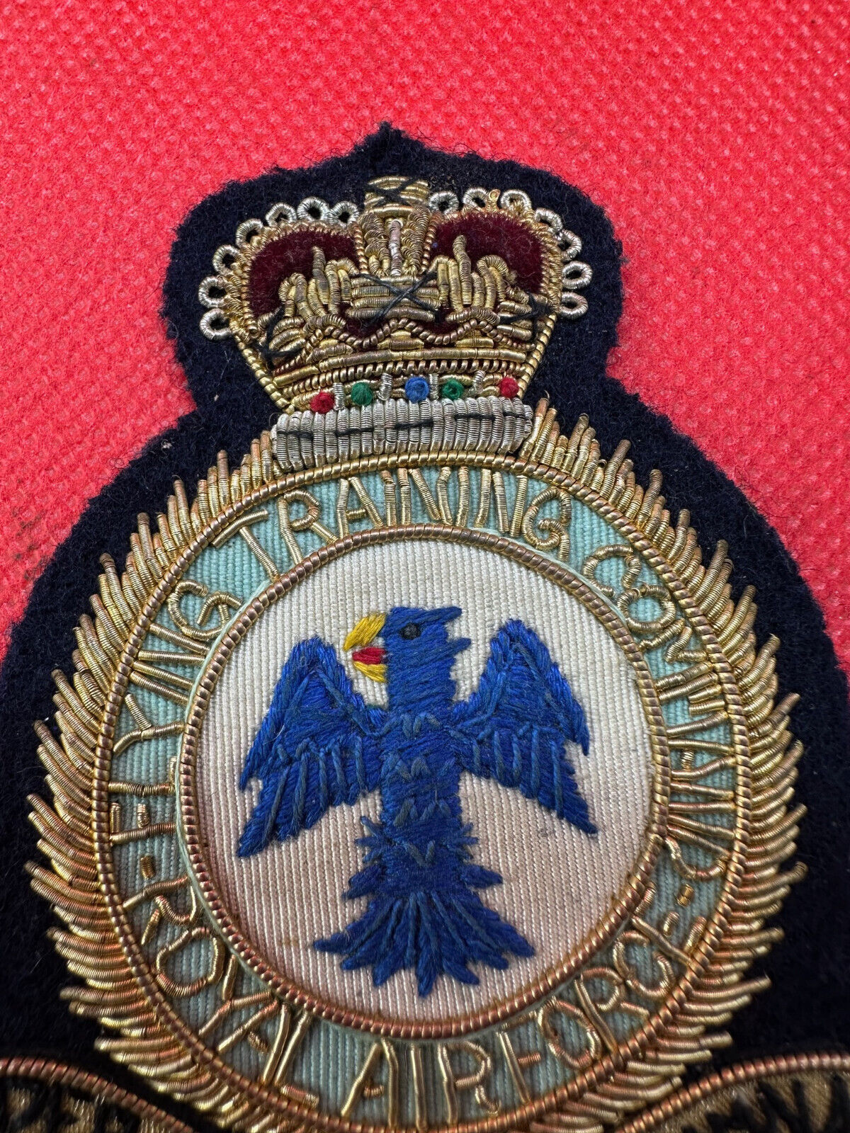 British RAF Royal Air Force Training Command Bullion Embroidered Blazer Badge - The Militaria Shop