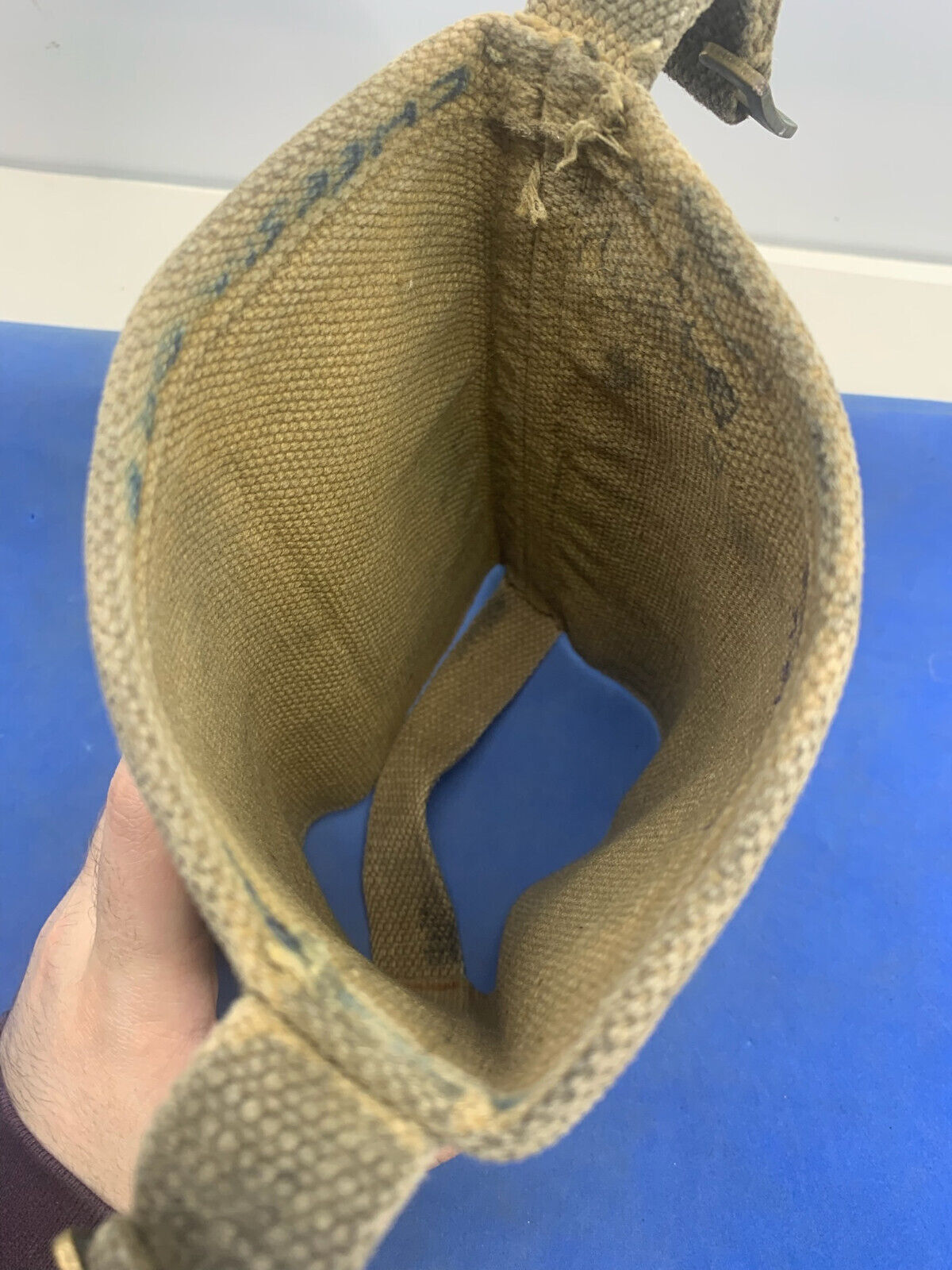 WW2 British Army / RAF 37 Pattern Webbing Water Bottle Carrier Harness 1943 Date - The Militaria Shop