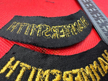 Load image into Gallery viewer, Original WW2 British Home Front Civil Defence Hammersmith Shoulder Titles - The Militaria Shop
