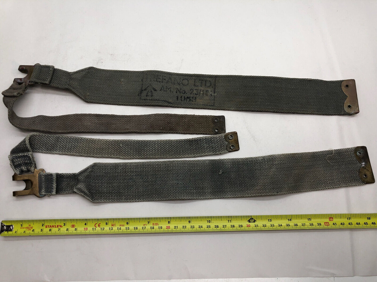 Original WW2 British Royal Air Force Blue 37 Pattern L Strap Set - The Militaria Shop
