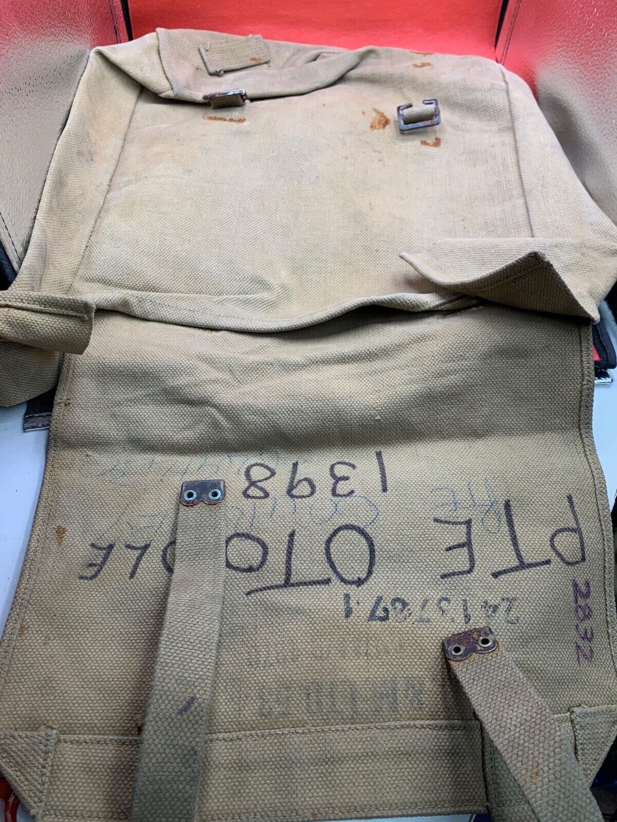 Original British Army 37 Pattern Large Pack - WW2 Pattern - Used Condition - The Militaria Shop