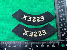 Load image into Gallery viewer, Original WW2 British Home Front Civil Defence Essex Shoulder Titles - The Militaria Shop
