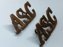 Load image into Gallery viewer, Original WW1 British Army Service Corps (A.S.C.) Shoulder Titles - The Militaria Shop