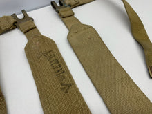 Load image into Gallery viewer, Original WW2 British Army 37 Pattern L Straps Pair - Wartime Dated - The Militaria Shop