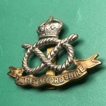 Load image into Gallery viewer, Original WW2 British Army South Staffordshire Regiment Cap Badge - The Militaria Shop