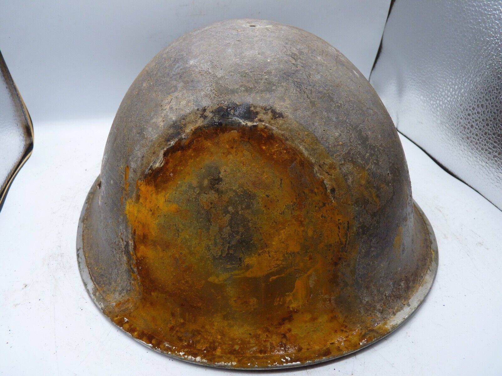 Original WW2 British / Canadian Army Mk3 High Rivet Turtle Army Combat Helmet - The Militaria Shop