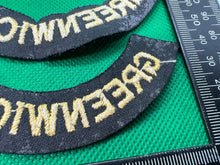 Load image into Gallery viewer, Original WW2 British Home Front Civil Defence Greenwich Shoulder Titles - The Militaria Shop
