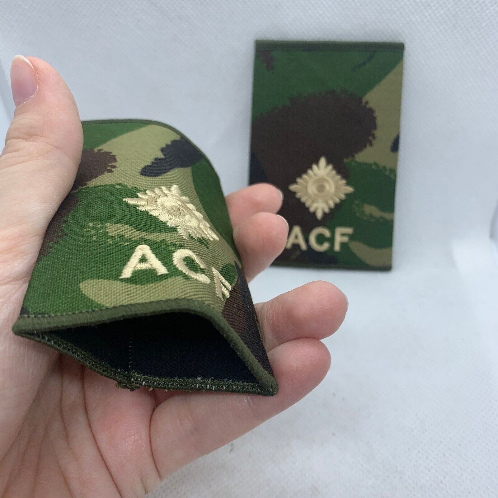 Cadet ACF DPM Rank Slides / Epaulette Pair Genuine British Army - NEW - The Militaria Shop