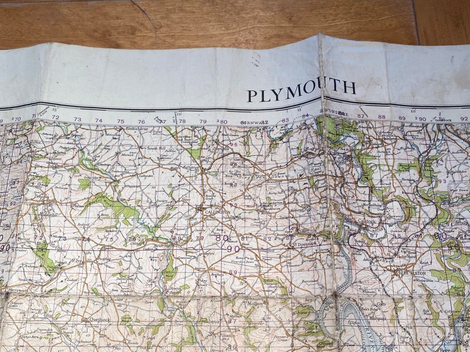 WW2 1940 British Army General Staff - War Office Army Map of PLYMOUTH. - The Militaria Shop