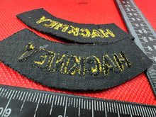 Load image into Gallery viewer, Original WW2 British Home Front Civil Defence Hackney Shoulder Titles - The Militaria Shop