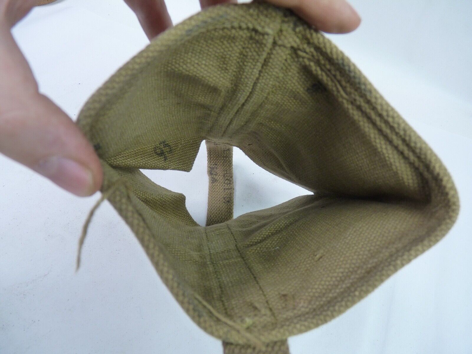 Original WW2 British Army Soldiers Water Bottle Carrier Harness - Dated 1942 - The Militaria Shop
