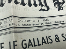 Load image into Gallery viewer, Original WW2 British Newspaper Channel Islands Occupation Jersey - October 1942 - The Militaria Shop