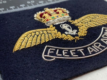 Load image into Gallery viewer, British Royal Navy Bullion Embroidered Blazer Badge - Fleet Air Arm - The Militaria Shop