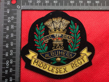 Load image into Gallery viewer, British Army Bullion Embroidered Blazer Badge - Middlesex Regiment - The Militaria Shop