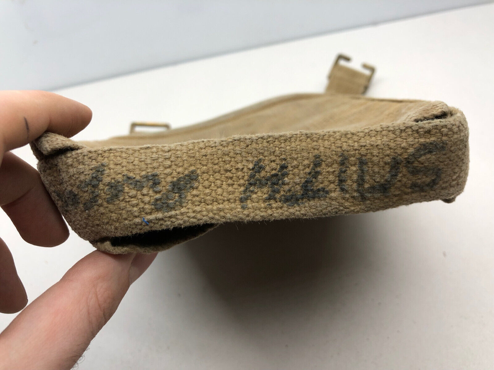 WW2 British Army 37 Pattern Webbing Water Bottle Carrier Harness - 1943 Dated - The Militaria Shop