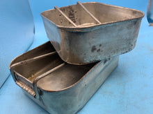 Load image into Gallery viewer, Original WW2 British Army Soldiers Mess Tin Set - Two Piece - Fold Out Handles - The Militaria Shop