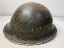 Load image into Gallery viewer, Mk3 Canadian / British Army Original WW2 Turtle Helmet High Rivet - The Militaria Shop