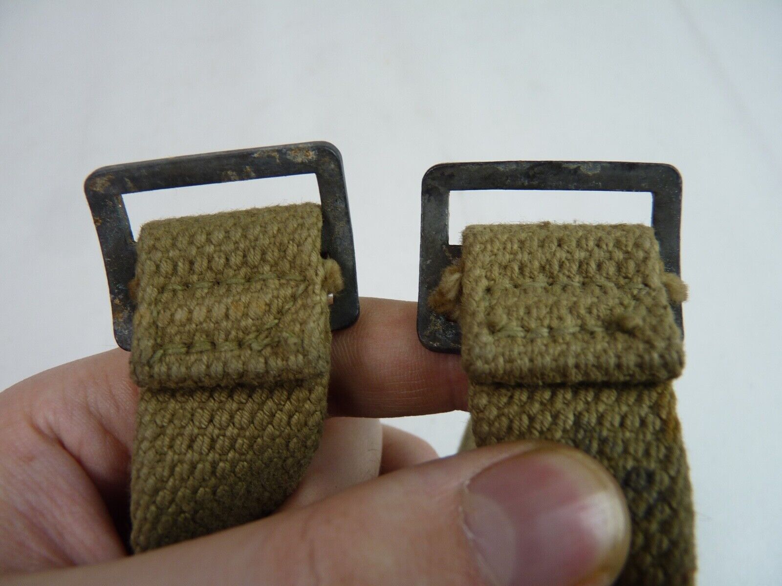 Original WW2 British Army Soldiers Water Bottle Carrier Harness - Dated 1945 - The Militaria Shop