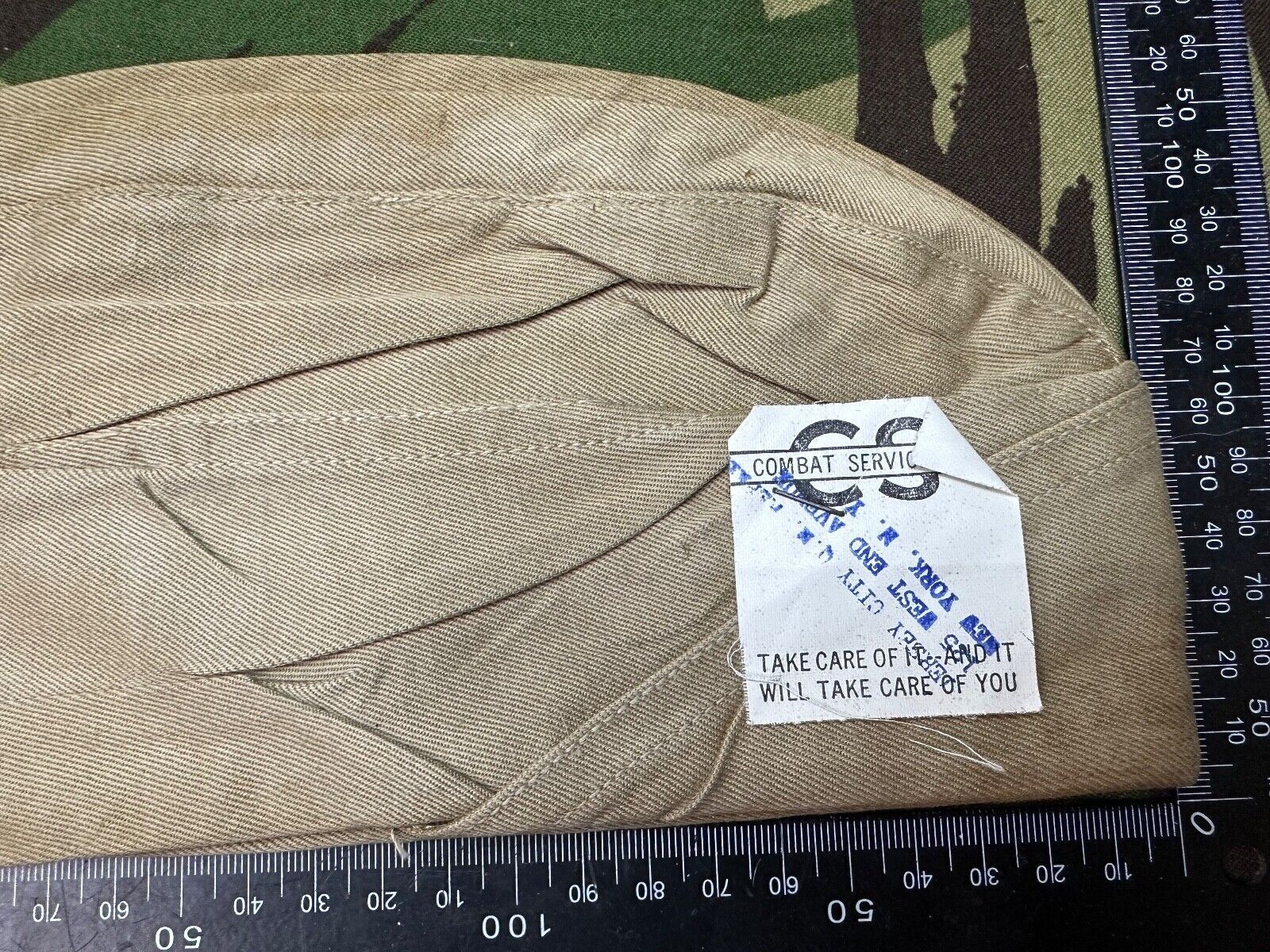 Original WW2 US Army Garrison Side Cap Hat - Old Stock - Combat Servicable - The Militaria Shop