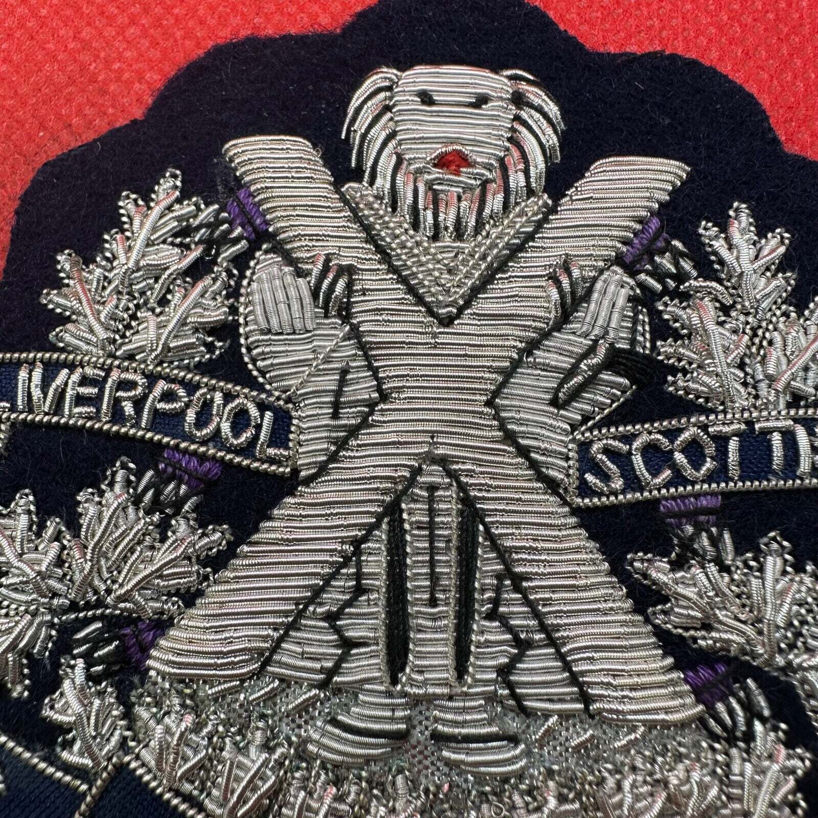 British Army Bullion Embroidered Blazer Badge - Liverpool Scottish Cameron Reg - The Militaria Shop