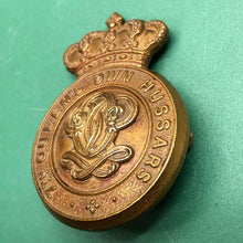 Load image into Gallery viewer, Original Victorian British Army Cap Badge - 7th Queen's Own Hussars - The Militaria Shop