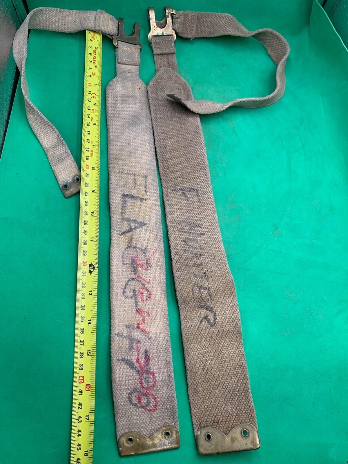 Original WW2 Pattern British Army L Straps Pair - 37 Pattern Webbing Haversack - The Militaria Shop
