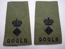 Charger l'image dans la galerie, QOGLR OD Green Rank Slides / Epaulette Pair Genuine British Army - NEW - The Militaria Shop