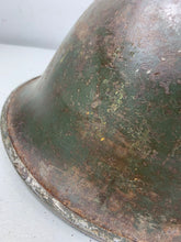Load image into Gallery viewer, Mk3 Canadian / British Army Original WW2 Turtle Helmet High Rivet - The Militaria Shop