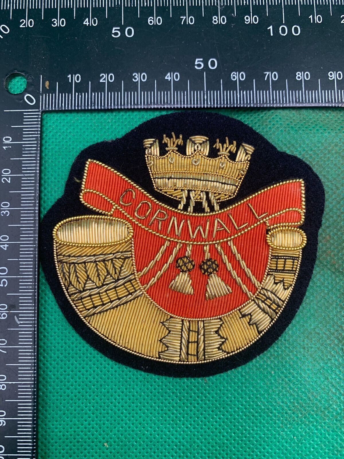 British Army Bullion Embroidered Blazer Badge - Duke of Cornwall Light Infantry - The Militaria Shop