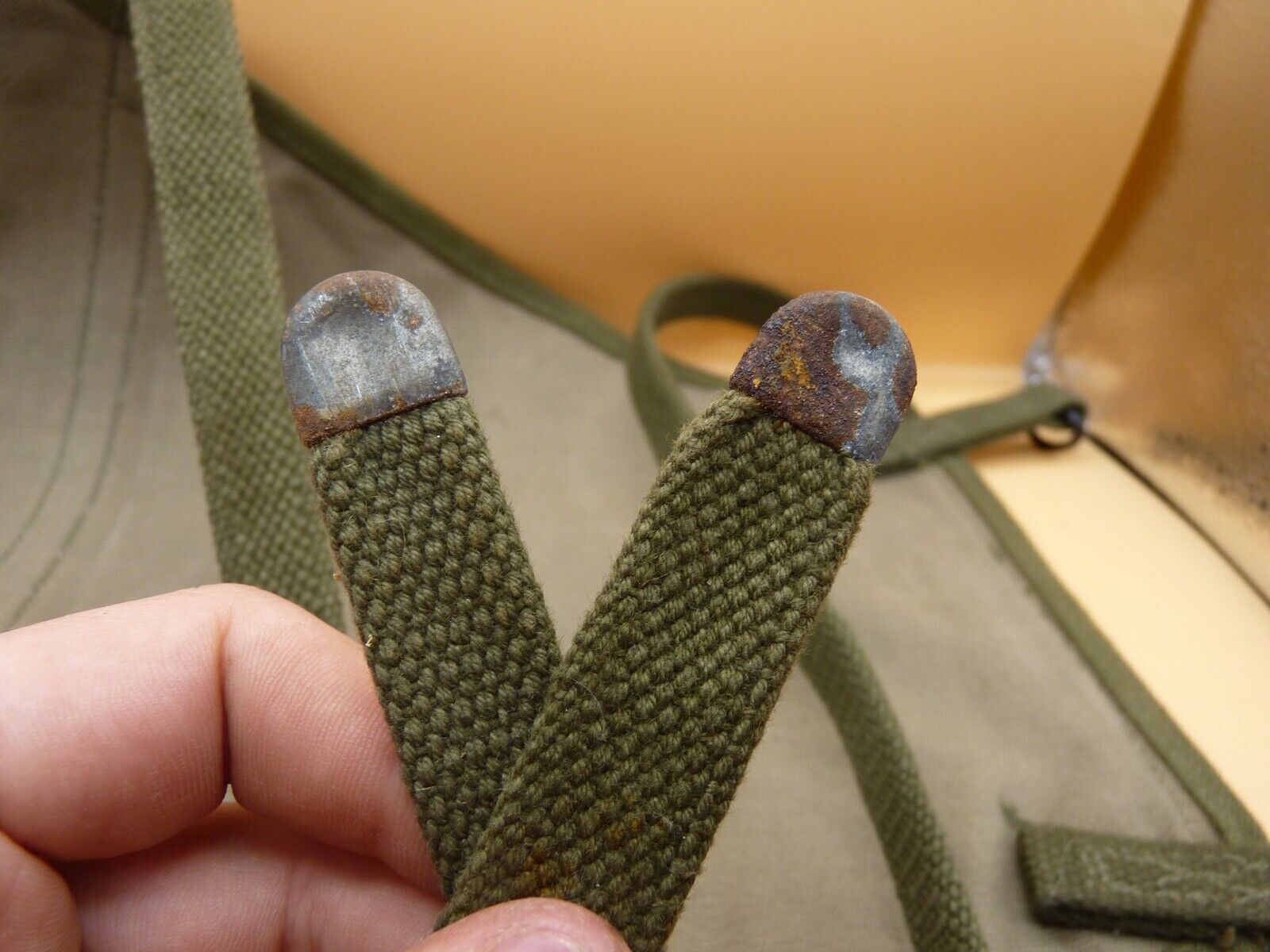 Original WW2 US Army M1928 Haversack Pack Tail - 1944 Dated - The Militaria Shop