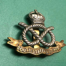 Load image into Gallery viewer, Original WW2 British Army South Staffordshire Regiment Cap Badge - The Militaria Shop