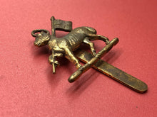 Load image into Gallery viewer, Original WW2 British Army Queen's Royal Regiment (West Surrey) Cap Badge - The Militaria Shop