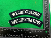 Load image into Gallery viewer, Welsh Guards British Army Shoulder Titles Pair - WW2 Onwards Pattern - The Militaria Shop