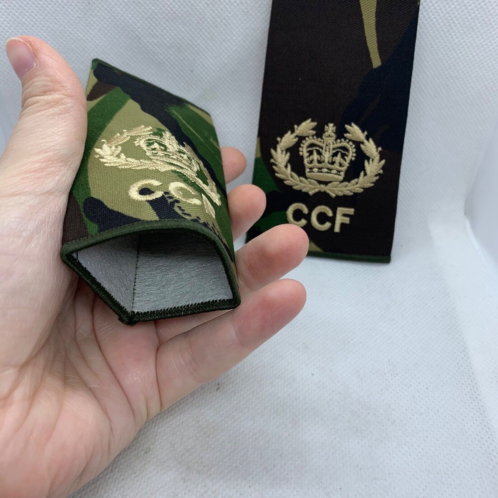 CCF DPM Camo Rank Slides / Epaulette Pair Genuine British Army - NEW - The Militaria Shop