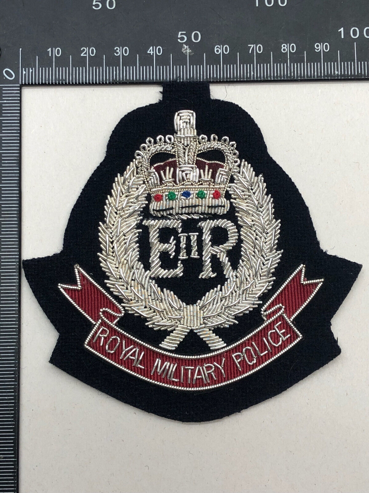 British Army Bullion Embroidered Blazer Badge - Royal Military Police - The Militaria Shop