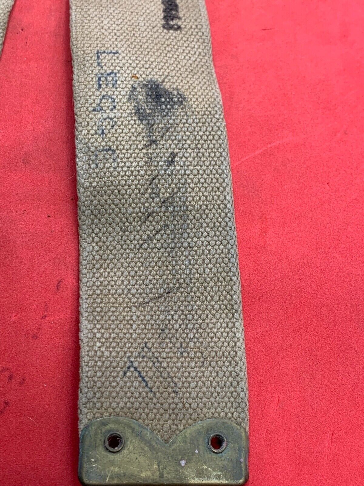 Original WW2 Pattern British Army L Straps Pair - 37 Pattern Webbing Haversack - The Militaria Shop