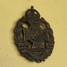Load image into Gallery viewer, Original WW1 British Army 7th/ 8th Battalions West Yorkshire Regiment Cap Badge - The Militaria Shop