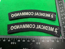 Load image into Gallery viewer, 2nd Medical Commando British Army Shoulder Titles - WW2 Onwards Pattern - The Militaria Shop