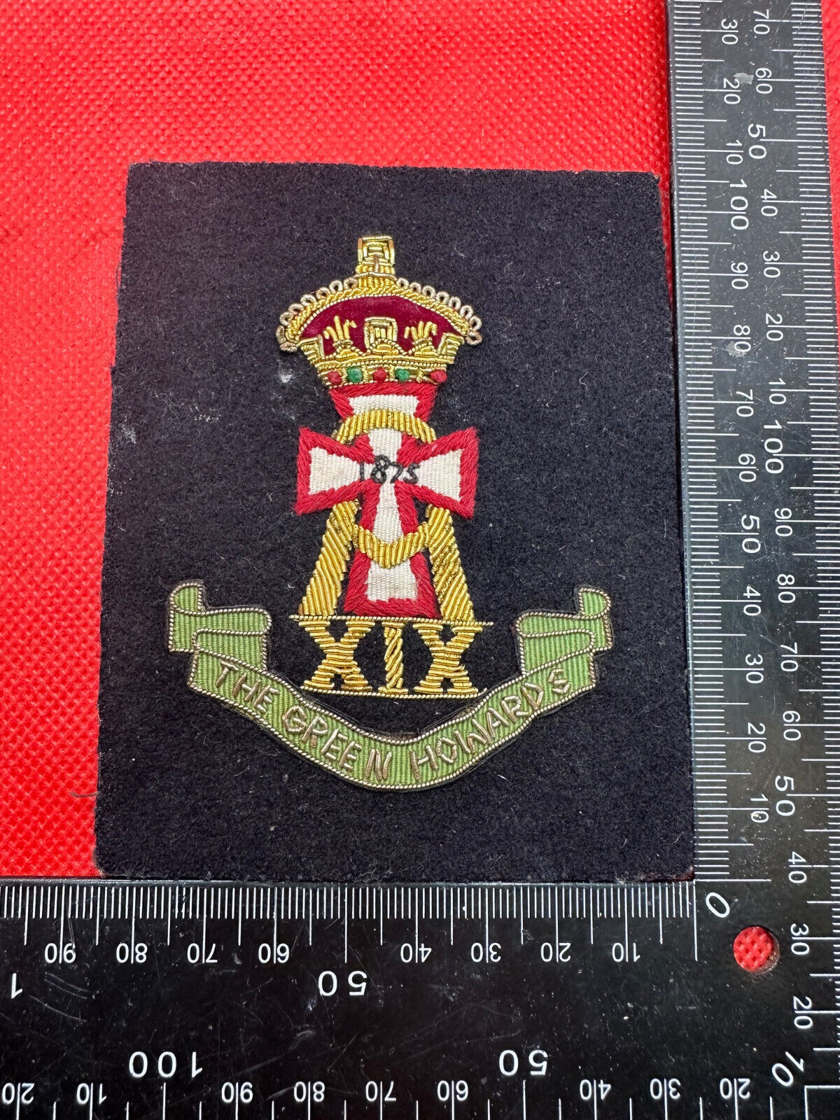 British Army Bullion Embroidered Blazer Badge - The Green Howards - King's - The Militaria Shop