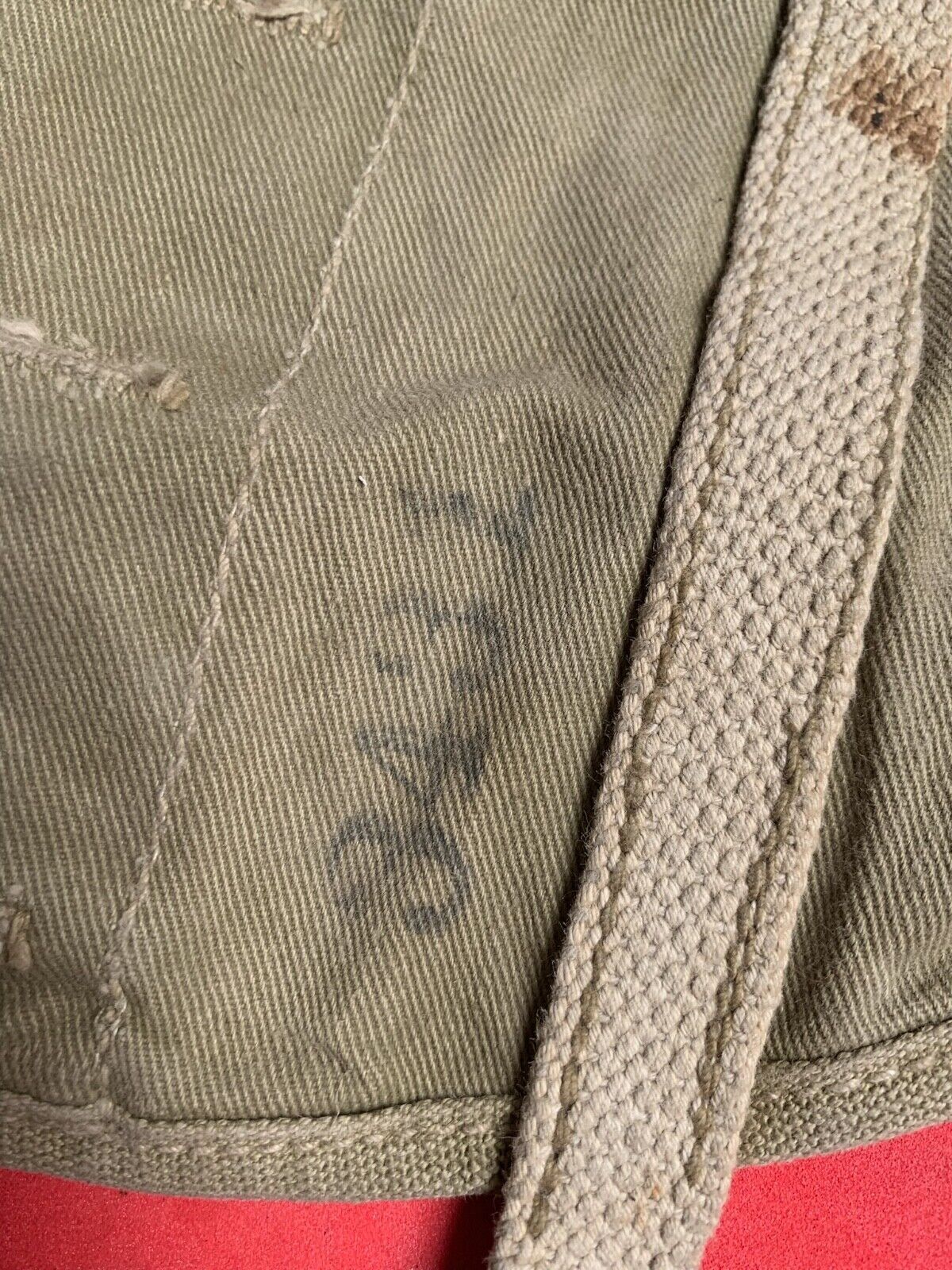 Original WW2 US Army M1928 Haversack Pack Tail - The Militaria Shop