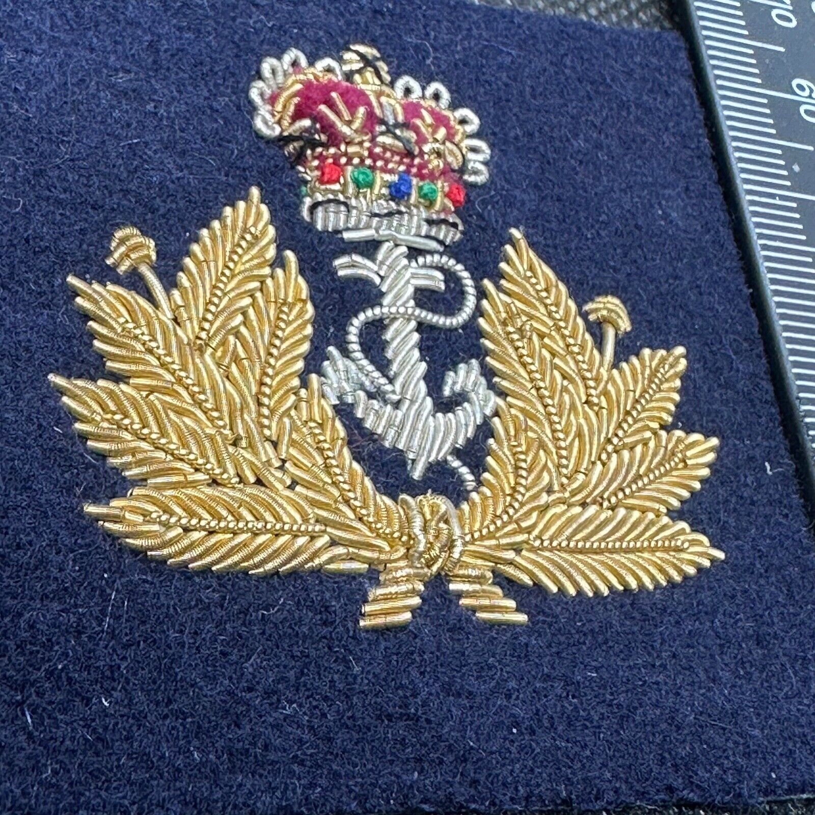 British Royal Navy Bullion Cap / Beret / Blazer Badge - UK Made - The Militaria Shop