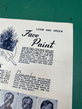 Load image into Gallery viewer, Original WW2 US Army Face Paint Instruction Sheet - The Militaria Shop