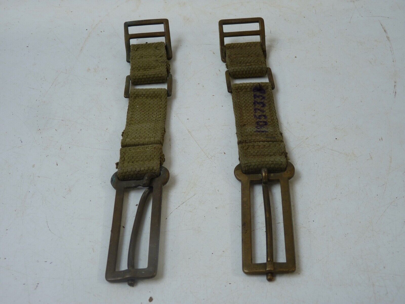 Genuine WW2 British Army 37 Pattern Webbing Brace Adaptors - Your choice of pair - The Militaria Shop