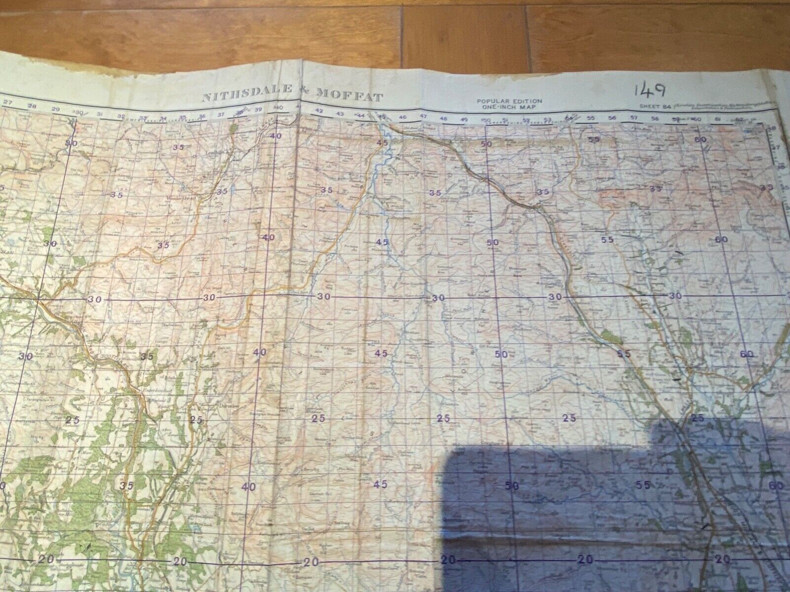 WW2 British Army 1933 MILITARY EDITION General Staff map NITHSDALE & MOFFAT. - The Militaria Shop
