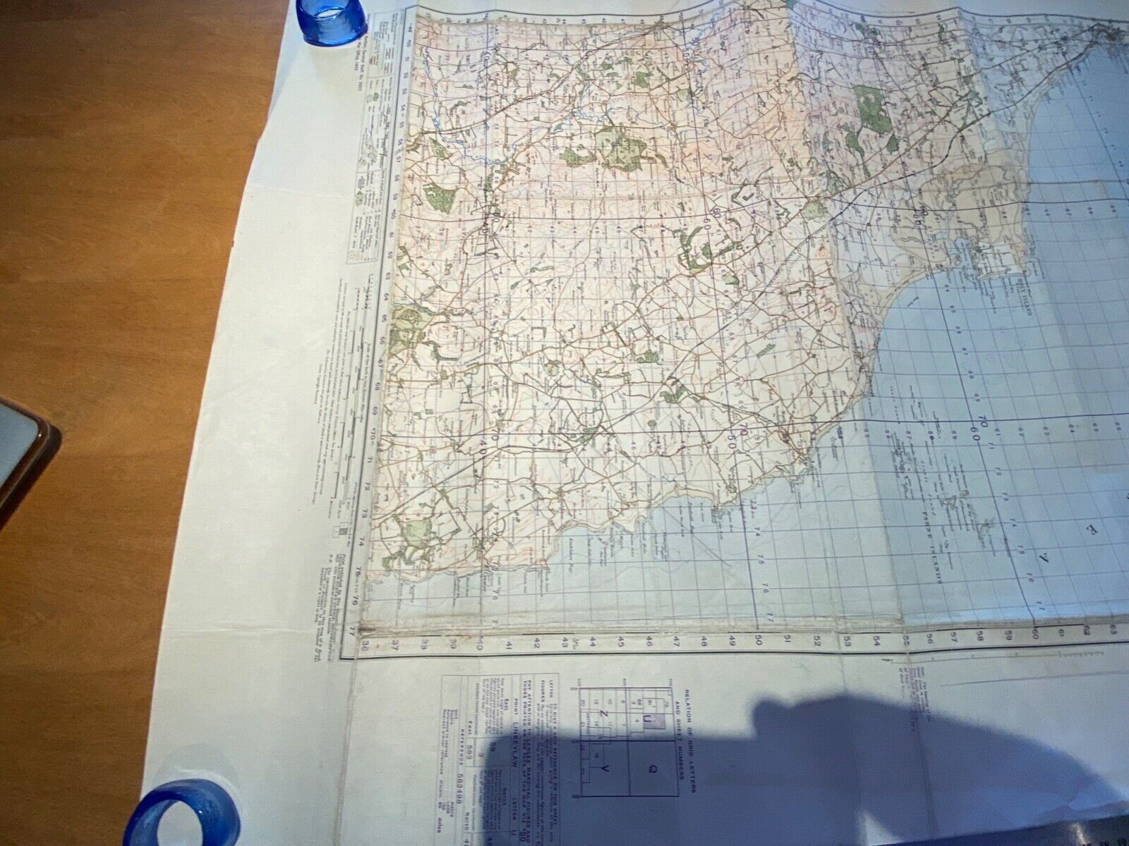 WW2 British Army 1932 dated MILITARY EDITION General Staff map of HOLY ISLAND. - The Militaria Shop