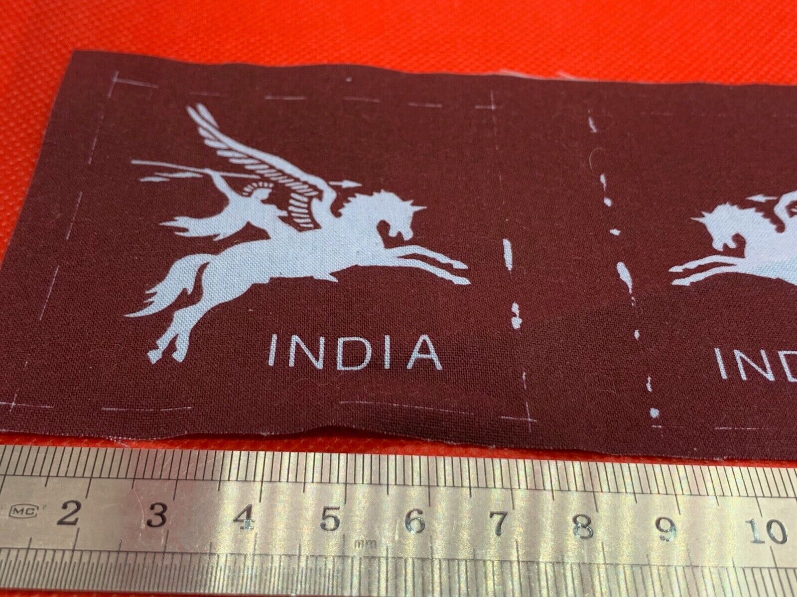 Pair of WW2 Style Printed 44th Indian Airborne Shoulder Badges - Reproduction - The Militaria Shop
